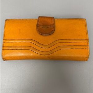 Vintage Orange Leather Wallet